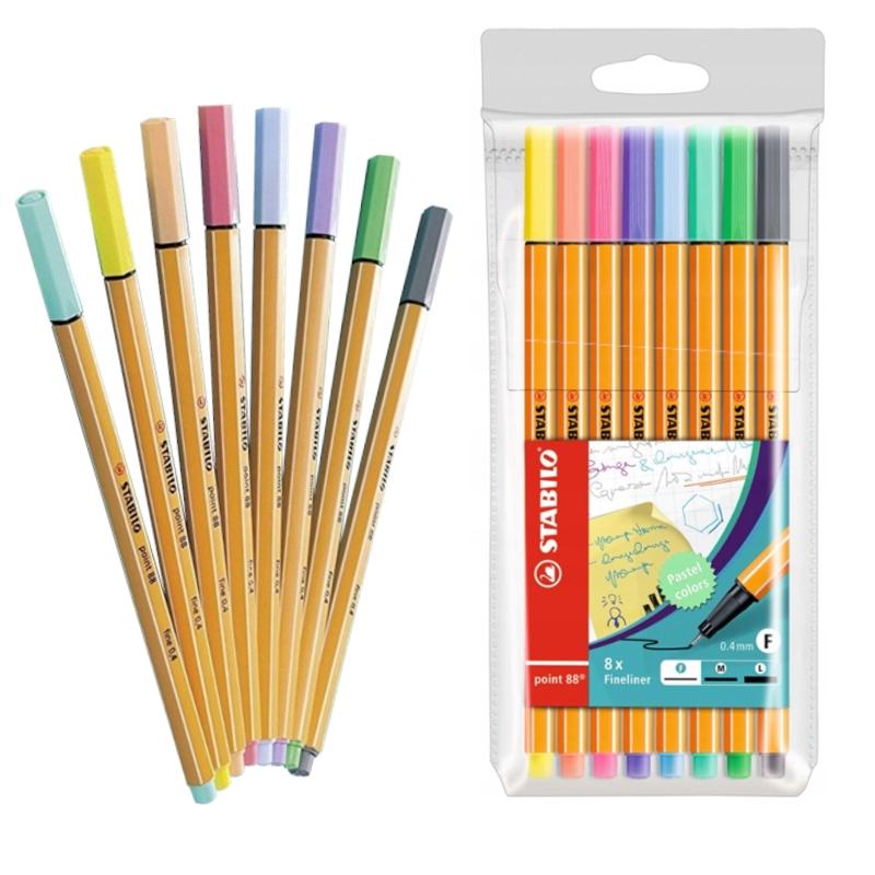 Stabilo Point 88 Fineliner /Set Of 8 Pcs/ Pastel 88/8-01