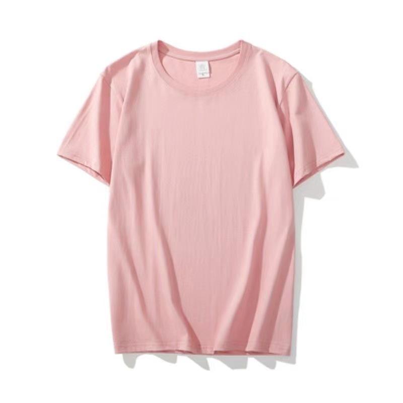 Men's and Women's Slim Fit Xinjiang Cotton T-Shirt: Short-Sleeved White or Black with Summer Logo Print