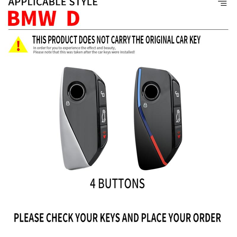 Zinc Alloy Car Key Case Cover Shell Fob For BMW I7 X7 G07 LCI iX I20 X1 U11 7 Series G70 G09 XM U06 G81 M3 2023 Car Accessories