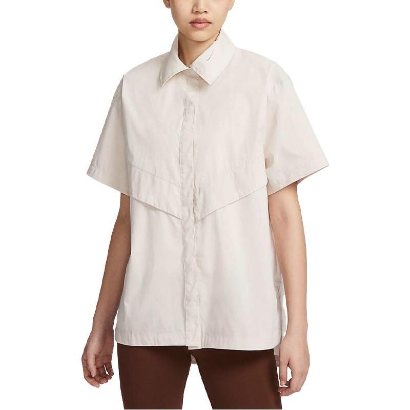 Nike Shirts Women's Light Rosewood Umber Square Collar Moderate Straight Fit FB8293-104
