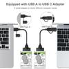 2 in 1 SATA III to USB 3.0 Cable External Hard Drive USB C to Serial ATA 22pin Converter Hard Disk Cable for 2.5" HDD/SSD Cable