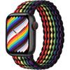 Elastische geflochtene Nylon-Uhrenarmbänder, Sport-Stretch Solo-Schlaufe Handgelenkband Kompatibel mit 38/40/41/42/44/45/46/49mm Smartwatch Herren Damen