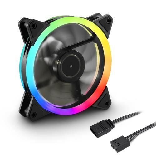 Ventilateur PC - SHARKOON - Shark Blades - 12 cm - PWM - Noir