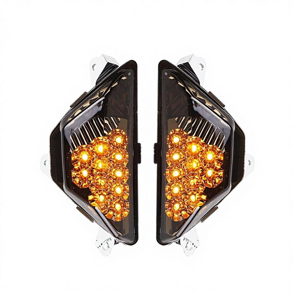 For KAWASAKI NINJA 250 300 400 650 1000 Z1000SX ZX-6R 2013-up Side LED Turn Signal Light Lamp Amber Color Replacement