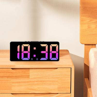 15,5cm Digitale Wecker Nachttisch Verstellbare Helligkeit 12/24H Schlummerfunktion für Kinder