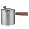 Ti Tea Kettle with Wood Handle Portable Tea Maker with Strainer for Camping Hiking
