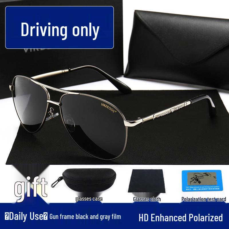 Men's Polarized Day & Night Sunglasses: Anti-UV HD for Driving & Fishing
