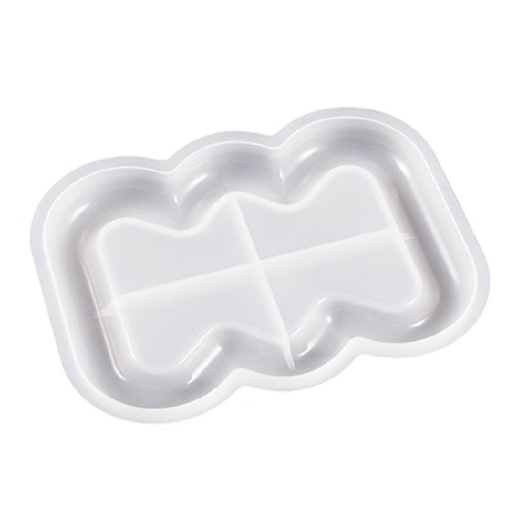 Resin Tray Molds Flower Cloud Dish Molds with Edges Rolling Tray Molds for Epoxy