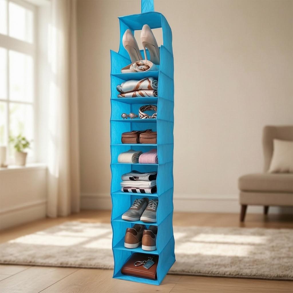 Multipurpose Nonwoven Hanging Shelf For Shoes Clothes And Accessories