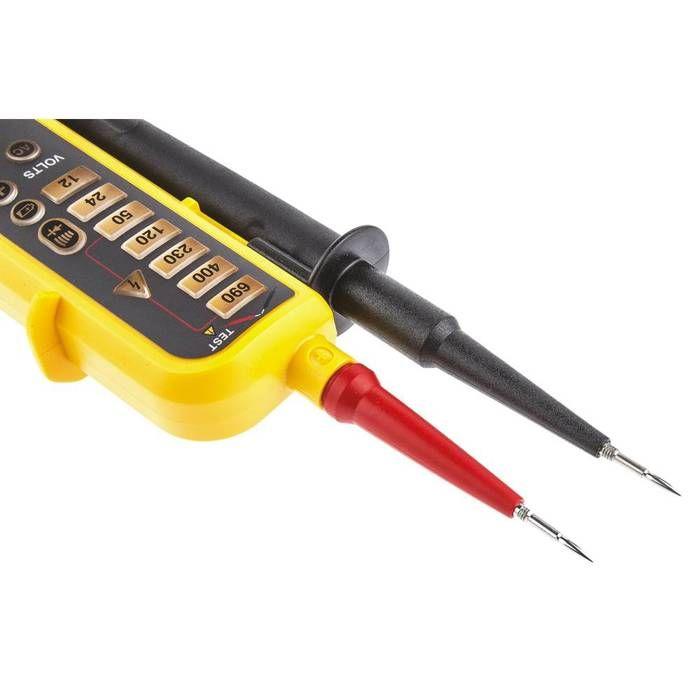 Fluke T90 2-pole Voltage Tester Cat Ii 690 V, Cat Iii 600 V Led, Acoustic