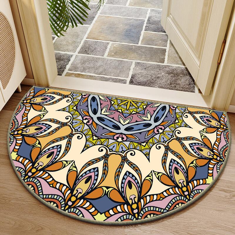 Half Round Door Floor Mat Non Slip Living Room Bedroom Carpet Front Door Welcome Mats Hallway Kitchen Area Rugs Entrance Doormat