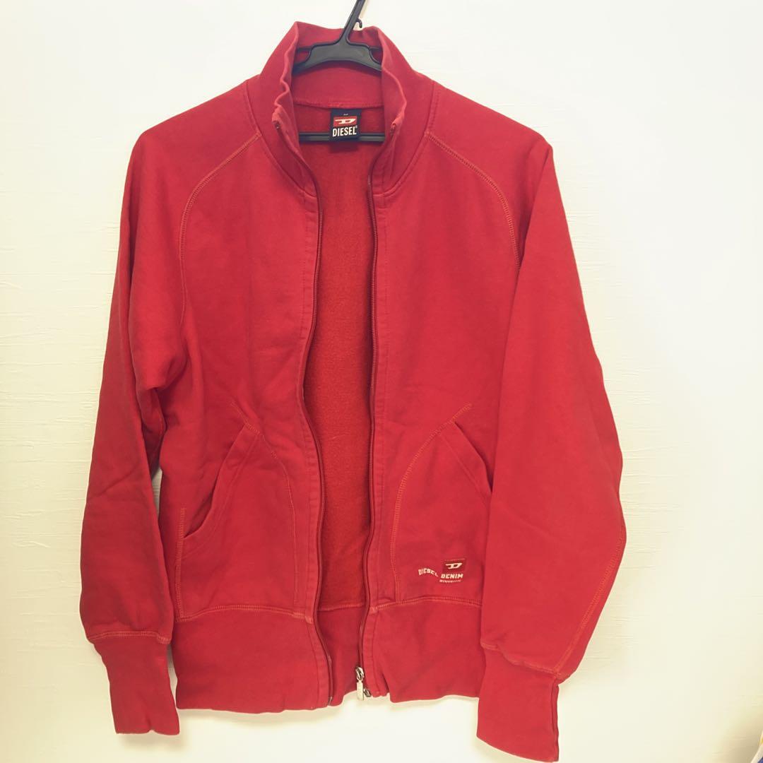 

[Б/У] DIESEL красная флисовая куртка на молнии