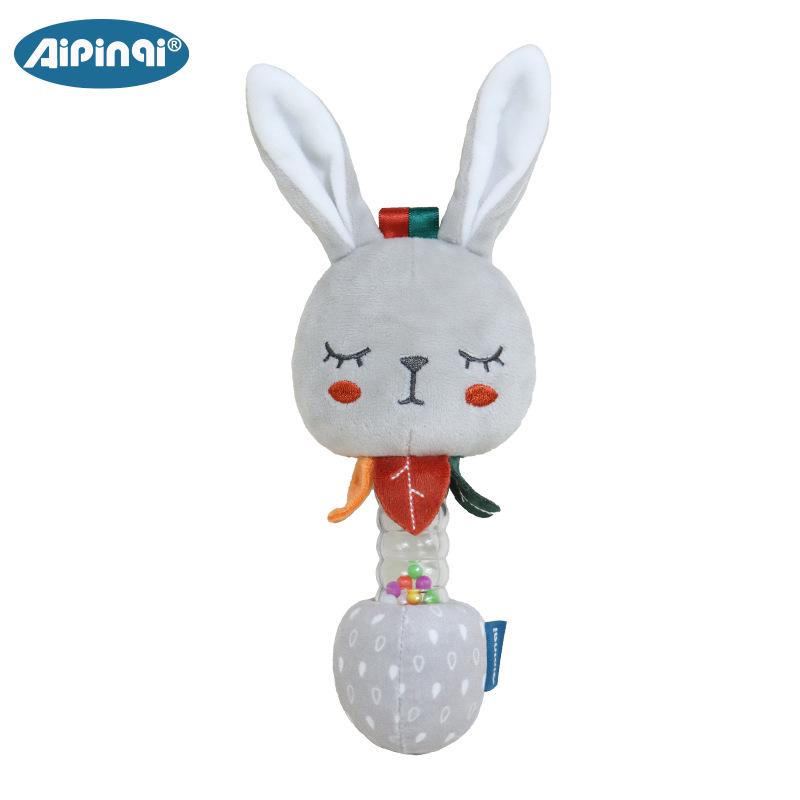 

Aipinqi Baby Soothing Plush Doll with Color Beads and Hand Bell, for Ages 0-1.