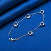 Pulsera circular minimalista de plata de ley 925 de 8 pulgadas, accesorios de boda de moda para mujer, joyería para fiestas