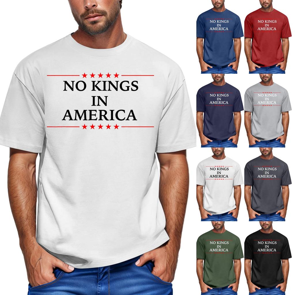 Summer Men's Popular T-shirt Printed Round Neck Short Sleeve T-shirt