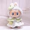 38cm Labubu Plush Doll Casual Outfit Set with Hat (Clothes Only)