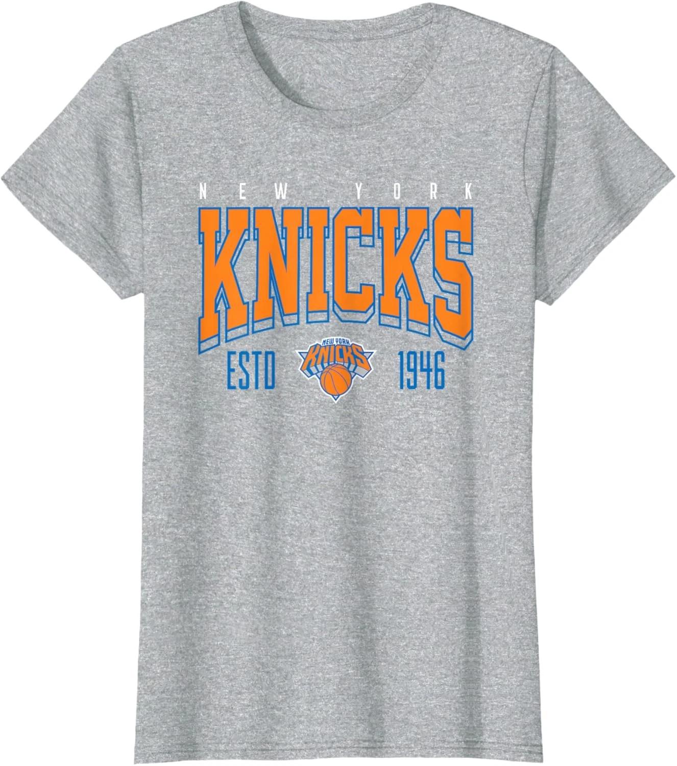 Official New York Knicks Battle Tested Ladies Crewneck T-Shirt S