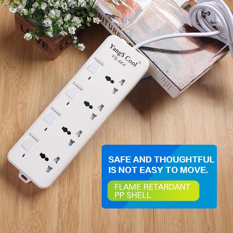 Multi-Standard Power Strip with USB: EU, US, DE, UK, Thai Compatibility