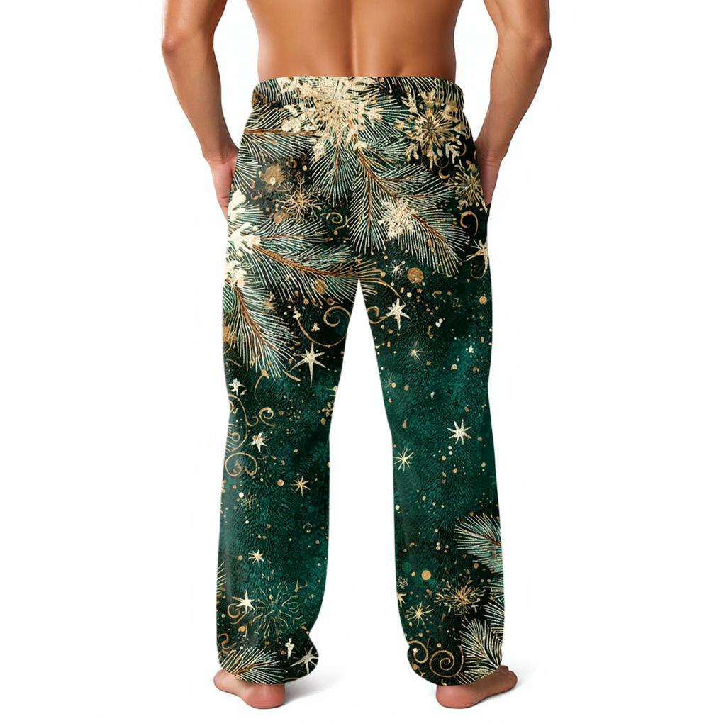 Men's Allover Printed Home Pants Sleeping Pajama Pants Long Pants Pajama Pants