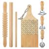 7-Piece Gnocchi Pasta Making Tools, Wooden Pasta Board with Ravioli Stamp and Rolling Pin Set, Suitable for Homemade Pasta