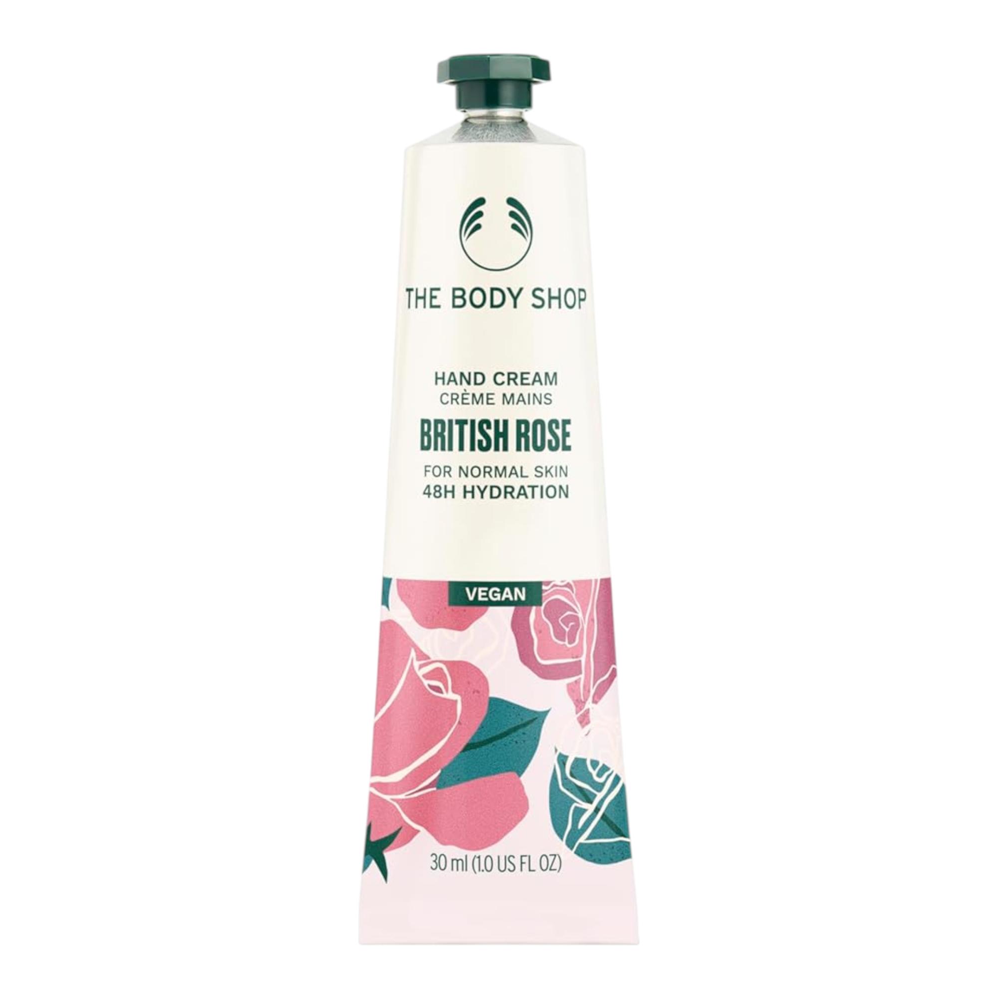

The Body Shop British Rose Petal Soft Hand Cream 30 ml Hydrating Floral Moisture For Normal To Dry Hands