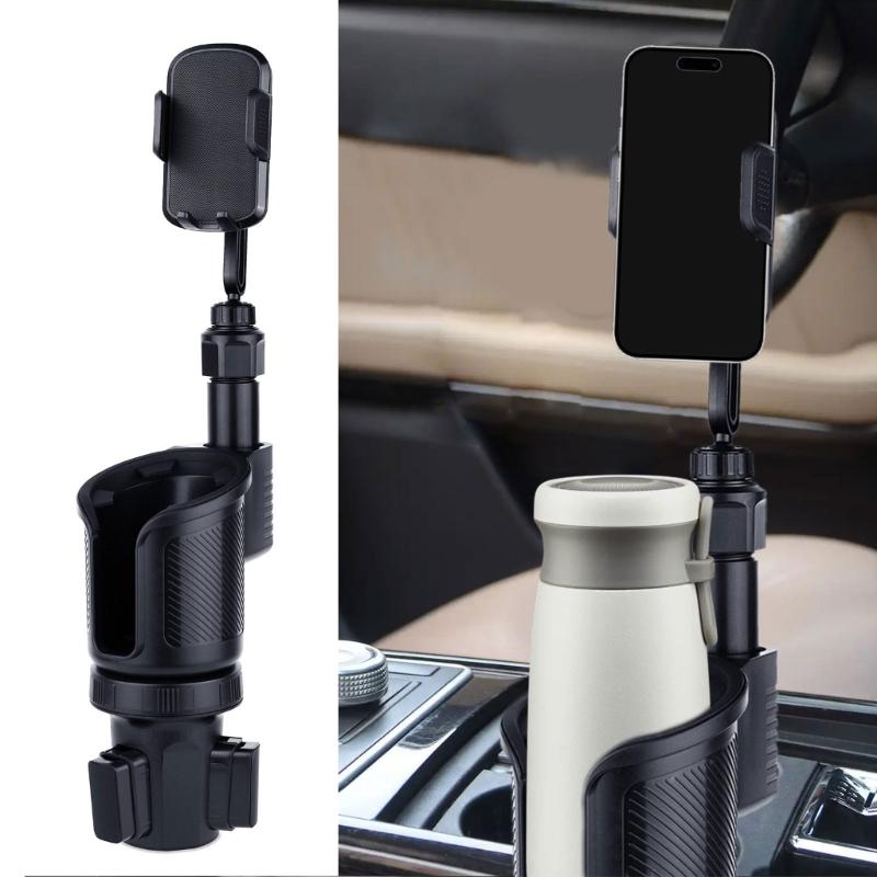 Universal Car Cup Holder Expander & Phone Stand 360 Rotating Designs Vehicle Phone Hold for 4.7 To 7.2 Inch Smartphones