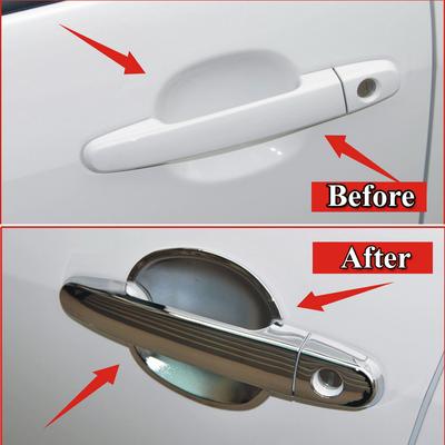 For Toyota Highlander 2001-2007 Chrome Door Handle Cover Trim & Door Bowl Cover Car Styling Decorate 2002 2003 2004 2005