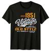 Est 1951 Vintage Old Style Mens T Shirt 75th Birthday Gift Unisex T-Shirt
