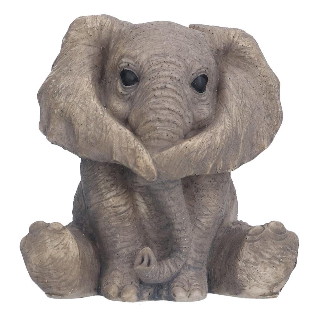 Resin Elephant Statue Crafts Cute Elephant Ornament Home Decoration for Living Room Bedroom