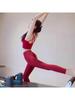 Women's 2025 High-End Red Yoga & Pilates Set - Stunning Backless Sports Top