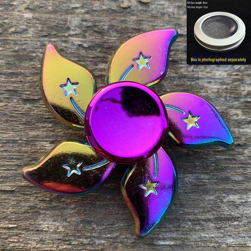 Leuchtendes, buntes Fingergyroskop aus Metall – cooles Dekompressionsspielzeug als Geschenk für Jungen und Schüler