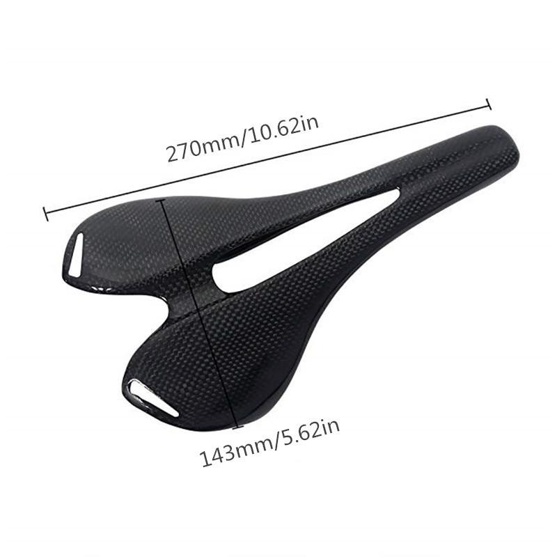 3K Full Carbon Fiber Mountain Bike Road Bike Hollow Seat Cushion, Ultra-light and Comfortable Saddle