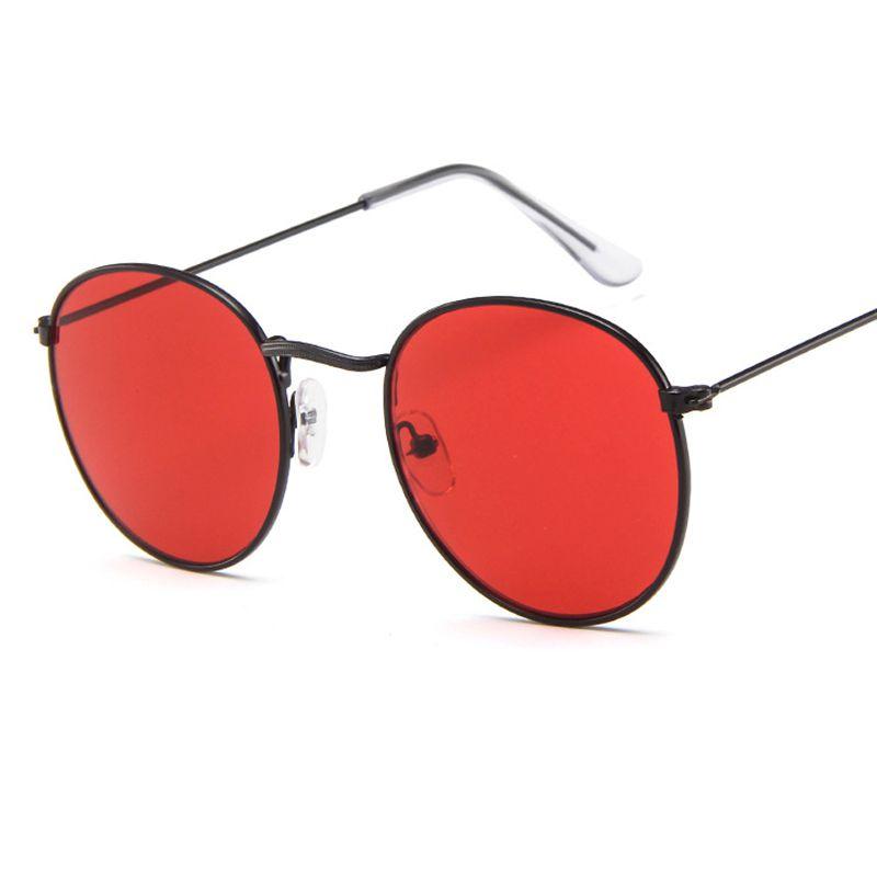 Modische übergroße runde Sonnenbrille für Männer und Frauen mit Vintage-Retro-Spiegelgläsern