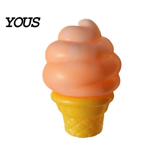 Jellyfish Squeeze Toy Transparent Lemon Toy, Stress Relief Ice Cream Safe Ball Soft Clear Cube Sensory for Kids Adults Shaped