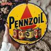 Vintage Pennzoil Metal Tin Sign Retro Wall Decor Advertising Art Rustic Garage Decor
