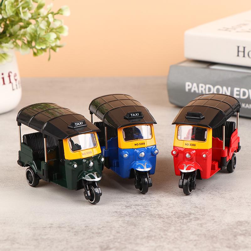 Legierung Dreirad Retro Simulation Modell Dreirädrigen Motorrad Spielzeug Druckguss Auto