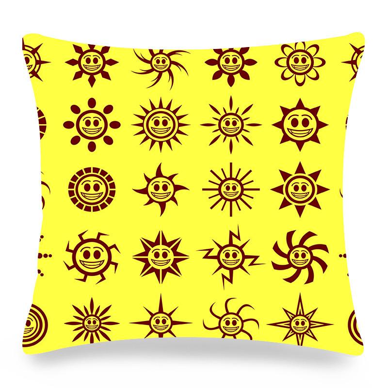 Home Decor Colorful Patterns Decorative Digital Print Pattern Cushion Cover Suitable for Sofa Bedroom Car Pillow Cover