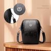Women Retro Crossbody Bag PU Leather Shoulder Bags All Match Vertical Cellphone Bag Versatile Phone Coin Bag
