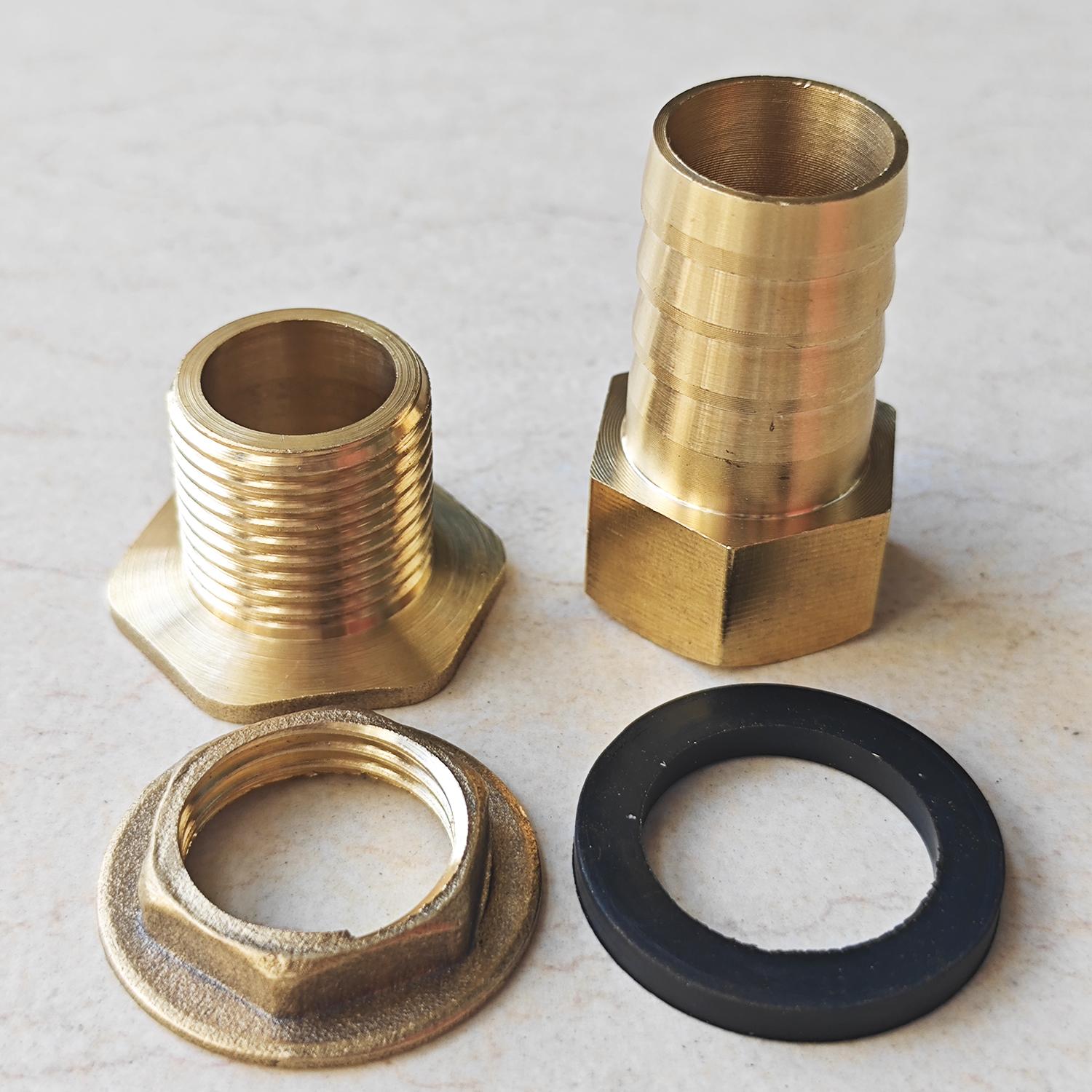 

1PC Plastic Bucket Brass Hose Connector Nps Faucet Outer Wire Base Plastic Rainwater Bucket Hose Connector 20mm