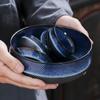 Kiln-Changed Tea Cup Single Ceramic Tea Cup Tasting Cup Kung Fu Tea Set Tenmoku Jian Zhan Master Cup Tea Bowl