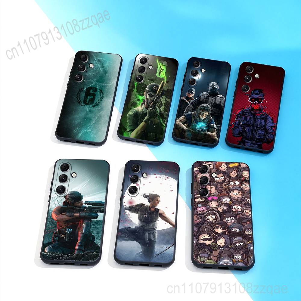 R-Rainbow S-Six S-Siege Cool Phone Case For Samsung Galaxy A 22,71,53,52,51,72,73,5G,Note,J7,8,9 Soft Black Cover