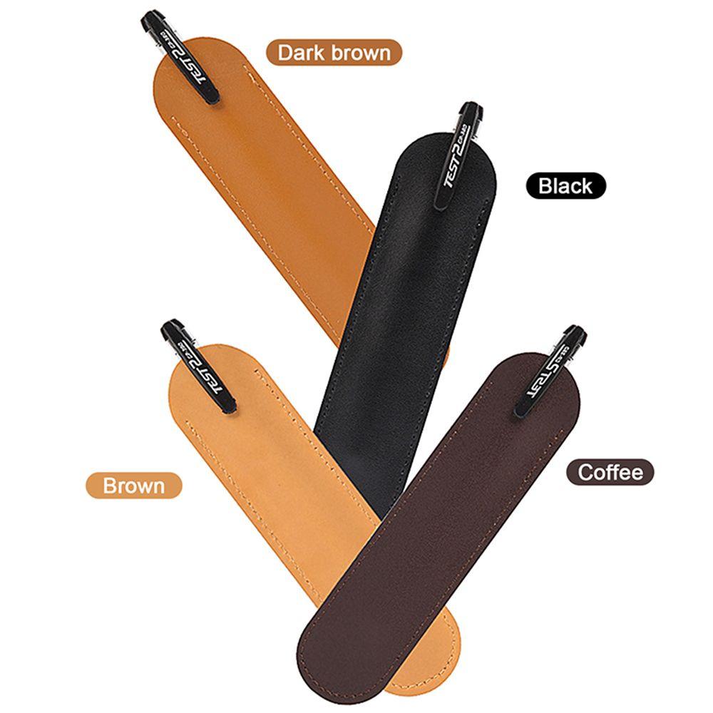 Pen Storage Cover School Supplies Leather Pen Holder Vintage Pen Bag Cowhide Pen Case Pen Protector