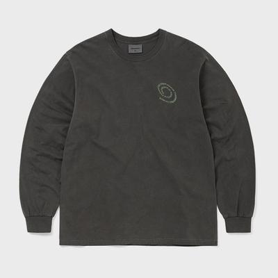 ThIS IS Never That SpiraL Logo L S Tee charcoaL
