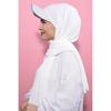 Solid Color Pearl Scarf & Cotton Baseball Cap Set