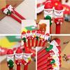 2PC Cute Christmas Santa Snowman Resin Ballpoint Pens for Kids Xmas Gifts Gel Pens for School