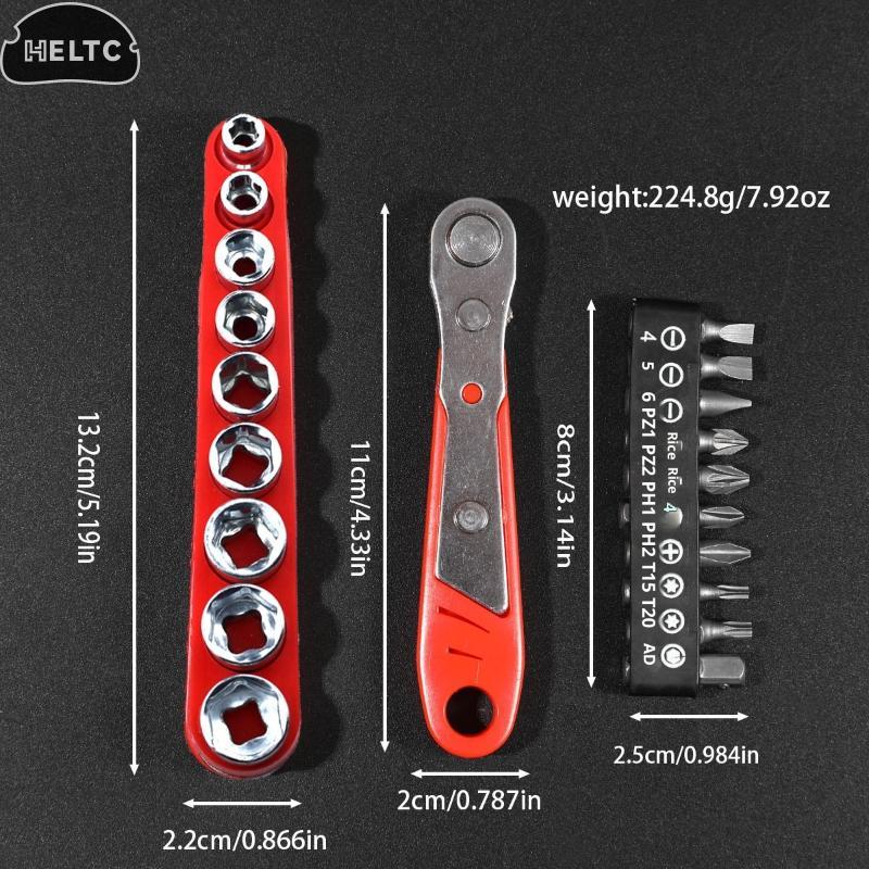 1 Stück Mini-Steckschlüsselschlüssel aus Kunststoff Ratsche Schnellratsche Ratschendreher Multifunktionaler Ratschendreher DIY Reparatur Handwerkzeuge