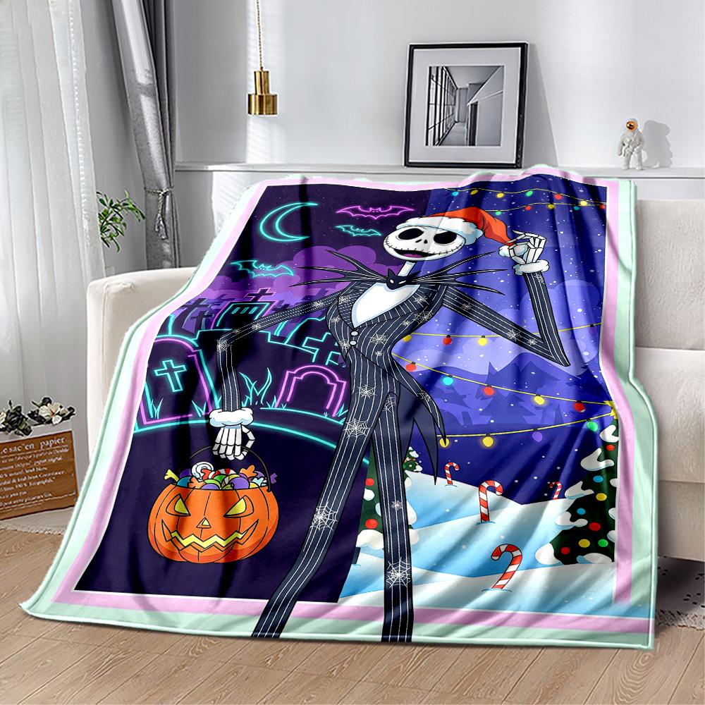 Christmas Nightmare Blanket Durable Comfort Suitable for Bed Couch Office Four Seasons Multipurpose Modern Style Gifts For Family Or Friends