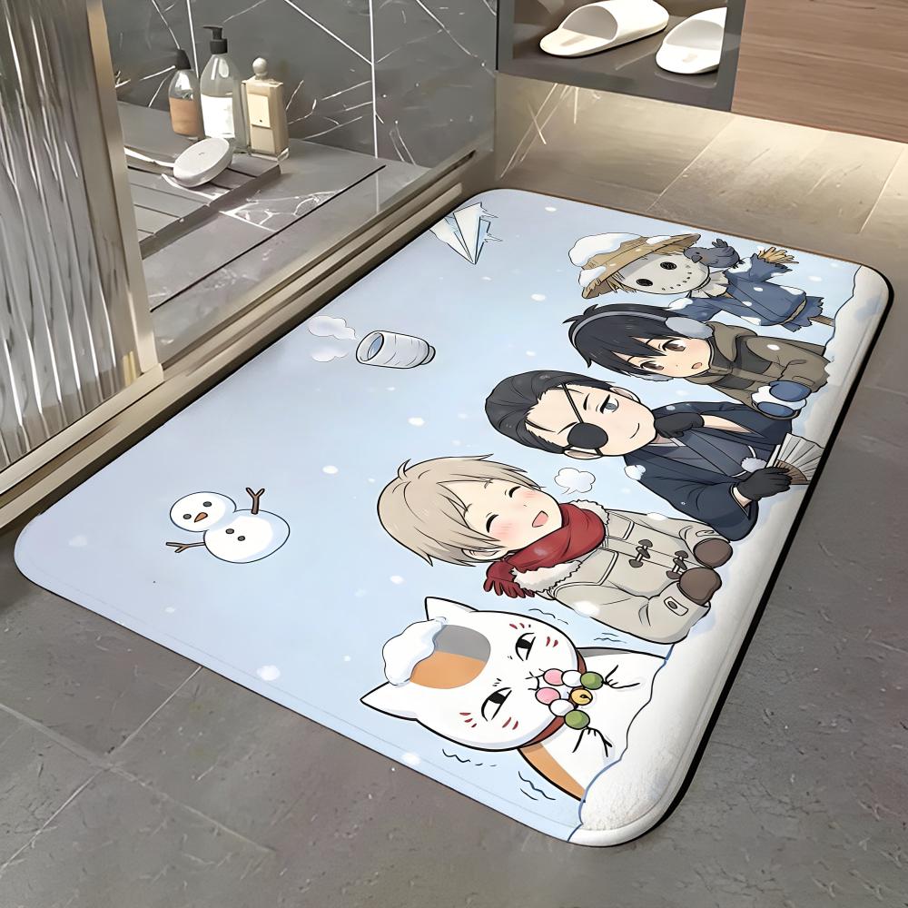 

anime N-Natsume s Book of Friends Floor Mat Soft Flannel Entrance Door Mat Non Slip Absorbent Bathroom Bedroom Floor Rug 40x60cm