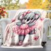 1pc Koala Ballerina Outdoor Flannel Blanket Soft Warm All-Season Throw for Sofa Bed Car Camping Office, Cozy Gift Idea1152S