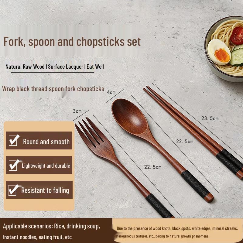 

Homeglen Wooden Tableware Set 3-Piece Set